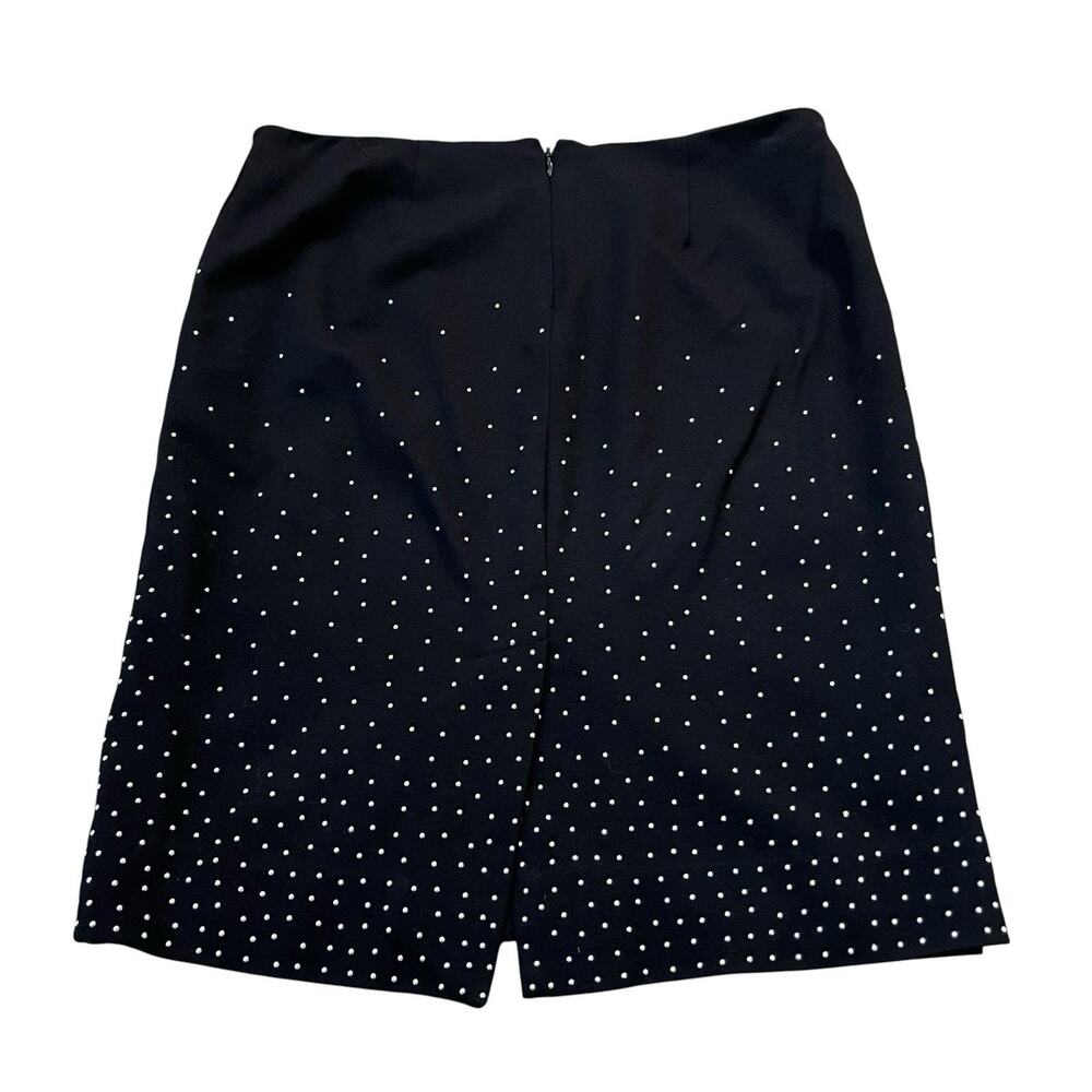 White House Black Market Studded Pencil Skirt Size 4 Knee Length Ponte Knit - Picture 3 of 8